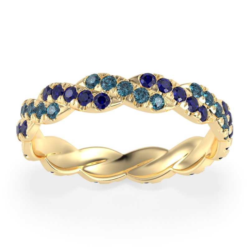 Braided Pave Eternity Cama Band