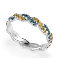 Braided Pave Eternity Cama Band
