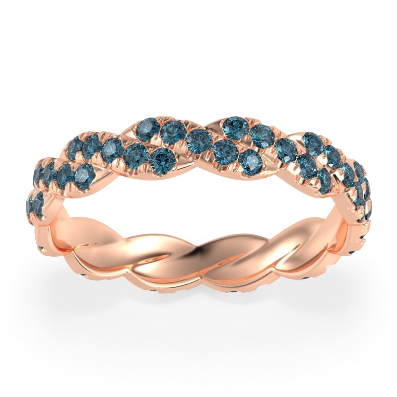 Braided Pave Eternity Cama Band