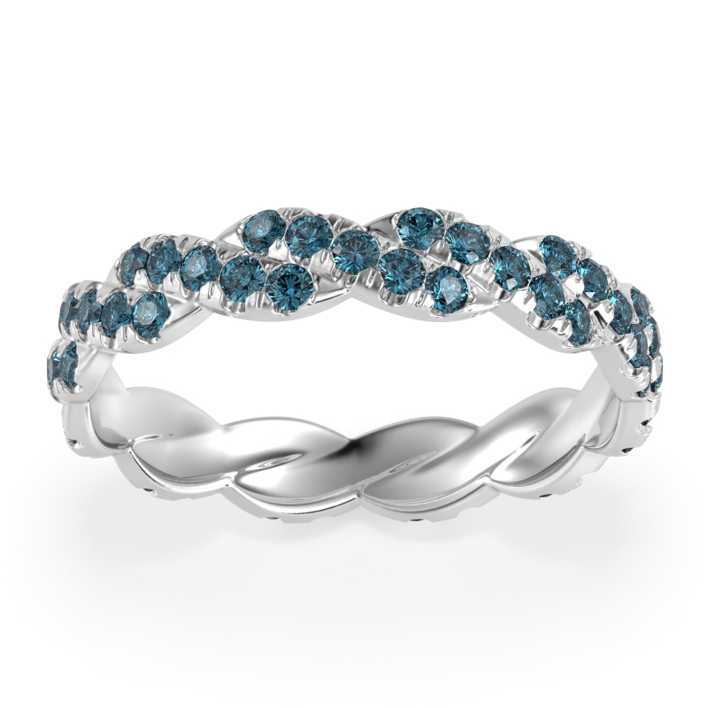 Braided Pave Eternity Cama Band