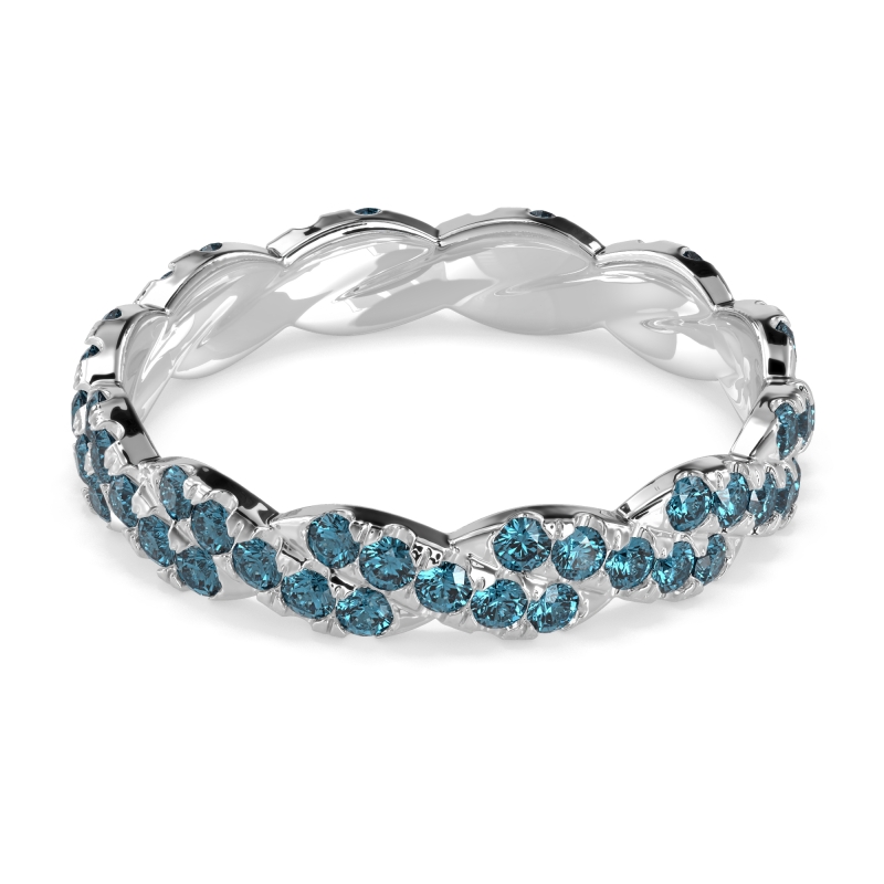 Braided Pave Eternity Cama Band