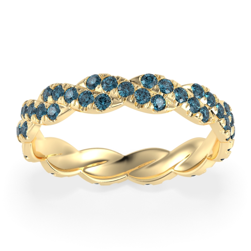 Braided Pave Eternity Cama Band