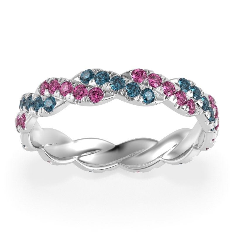 Braided Pave Eternity Cama Band