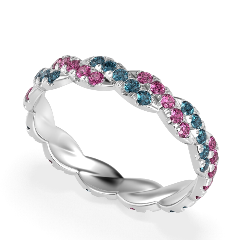 Braided Pave Eternity Cama Band