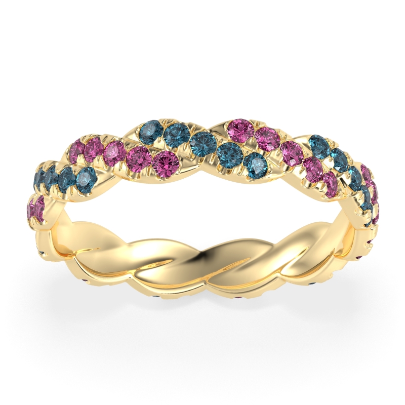 Braided Pave Eternity Cama Band