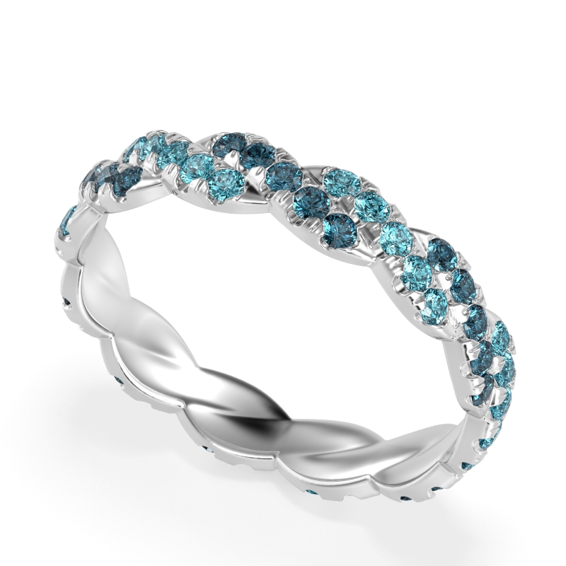 Braided Pave Eternity Cama Band