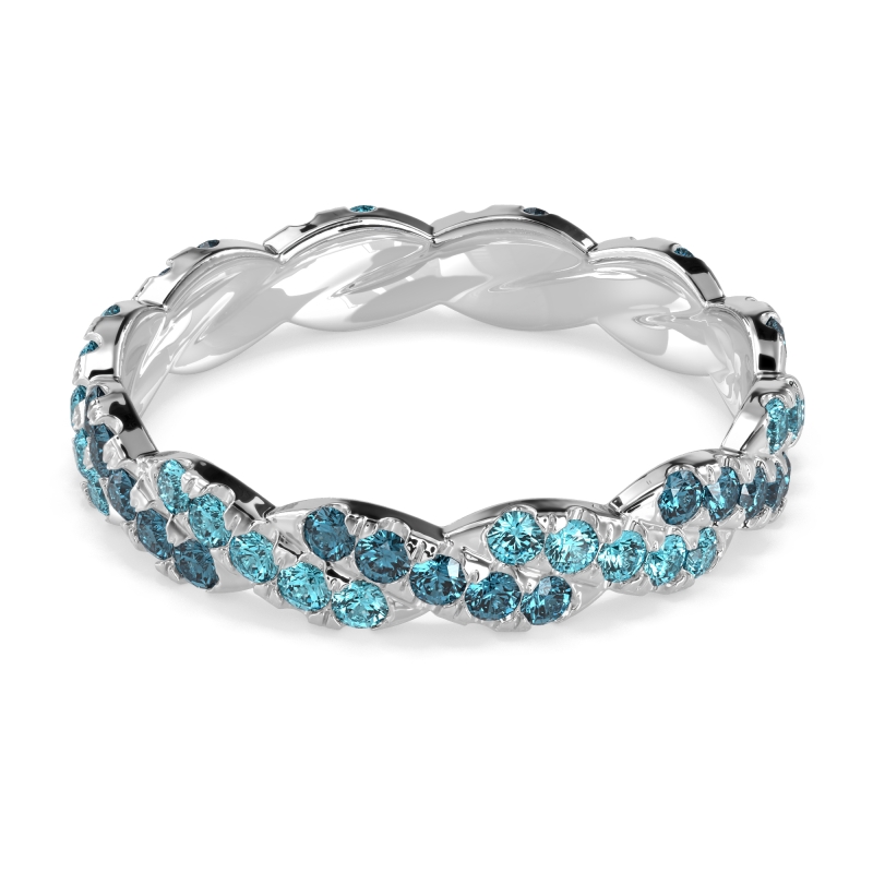 Braided Pave Eternity Cama Band