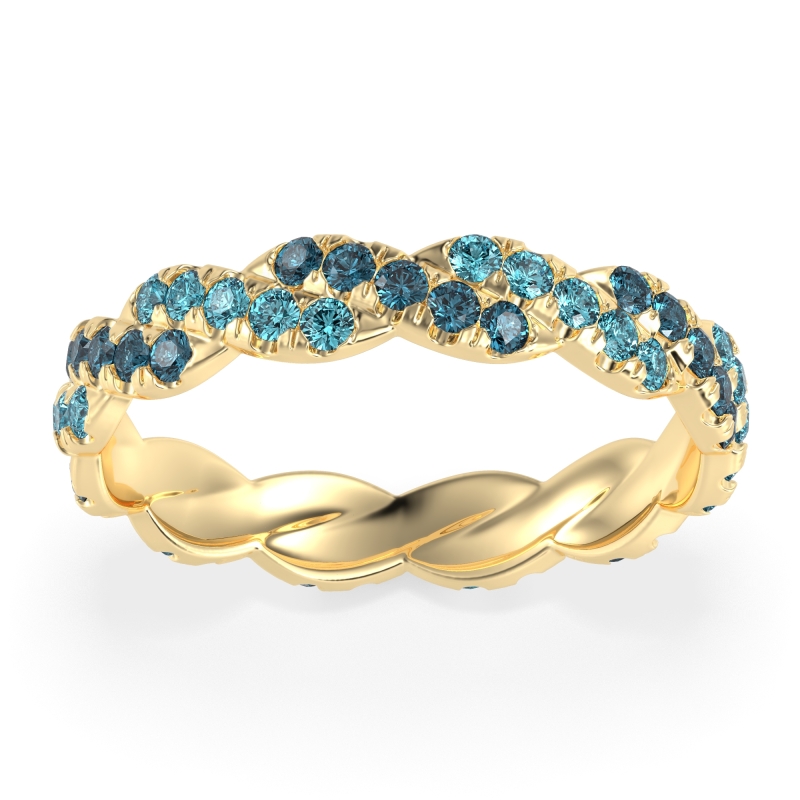 Braided Pave Eternity Cama Band