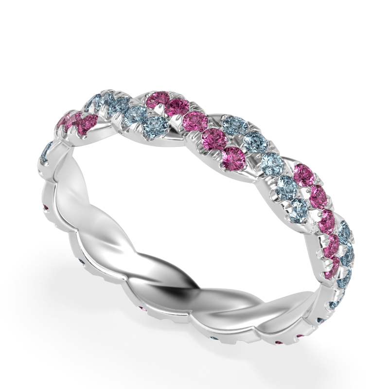 Braided Pave Eternity Cama Band