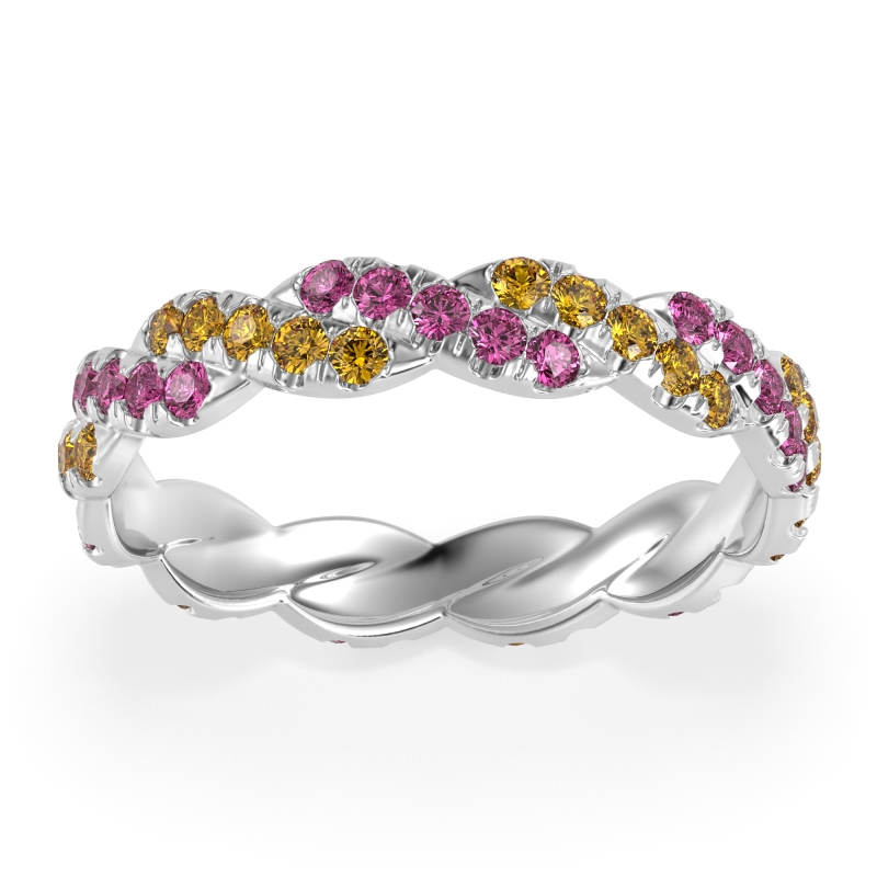 Braided Pave Eternity Cama Band