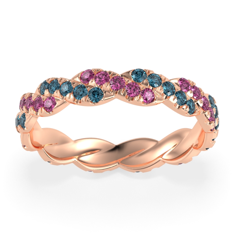 Braided Pave Eternity Cama Band