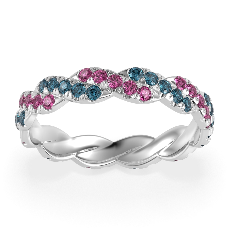 Braided Pave Eternity Cama Band