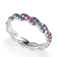 Braided Pave Eternity Cama Band