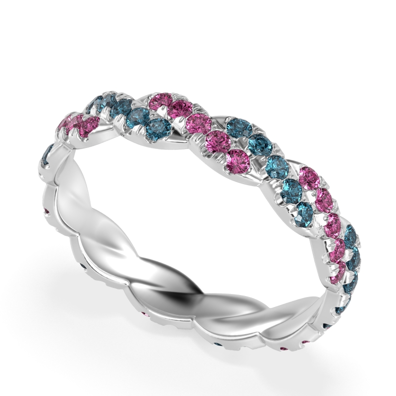 Braided Pave Eternity Cama Band