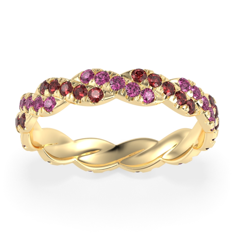 Braided Pave Eternity Cama Band