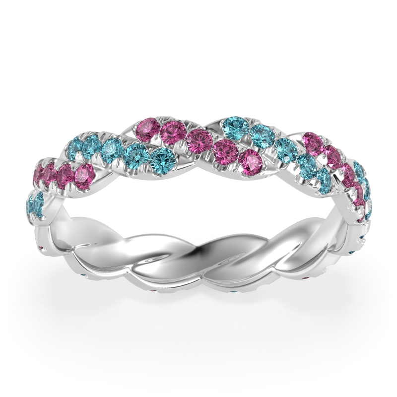 Braided Pave Eternity Cama Band