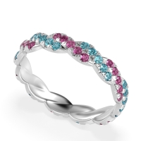Braided Pave Eternity Cama Band