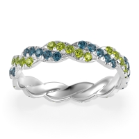 Braided Pave Eternity Cama Band