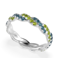 Braided Pave Eternity Cama Band