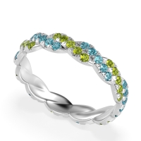 Braided Pave Eternity Cama Band
