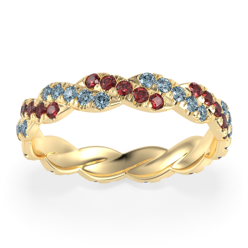 Braided Pave Eternity Cama Band