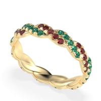 Braided Pave Eternity Cama Band
