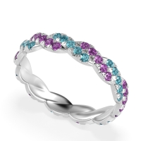 Braided Pave Eternity Cama Band