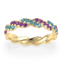 Braided Pave Eternity Cama Band