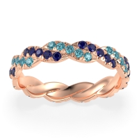 Braided Pave Eternity Cama Band