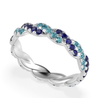 Braided Pave Eternity Cama Band