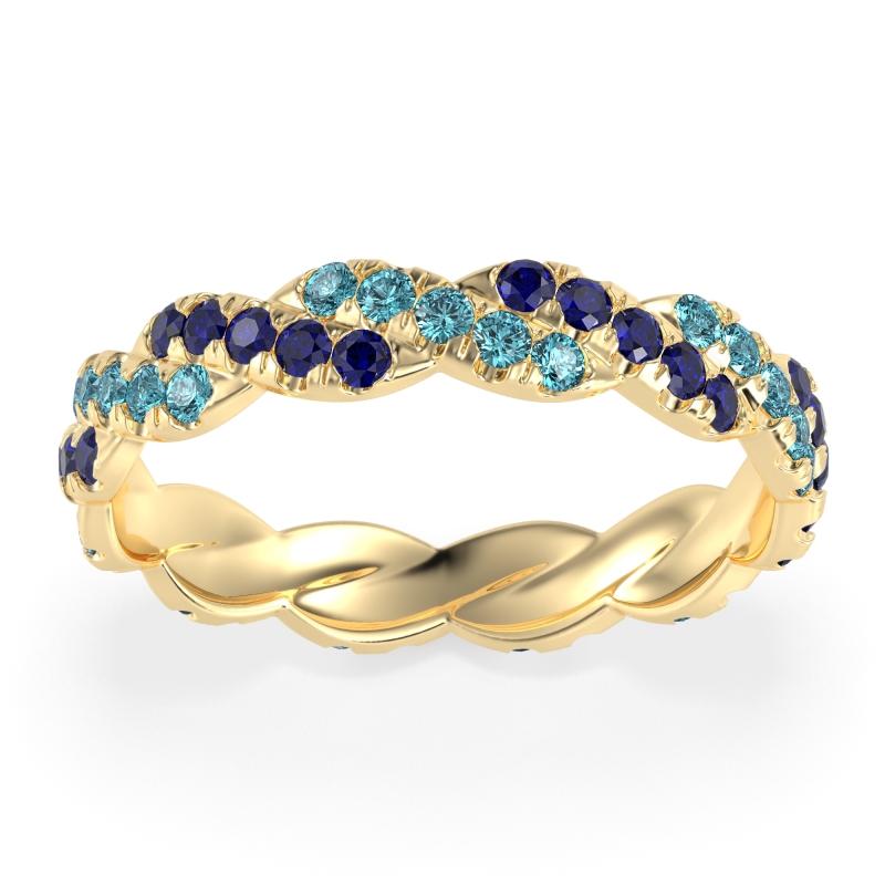 Braided Pave Eternity Cama Band