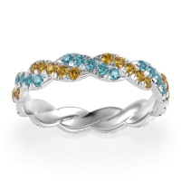 Braided Pave Eternity Cama Band