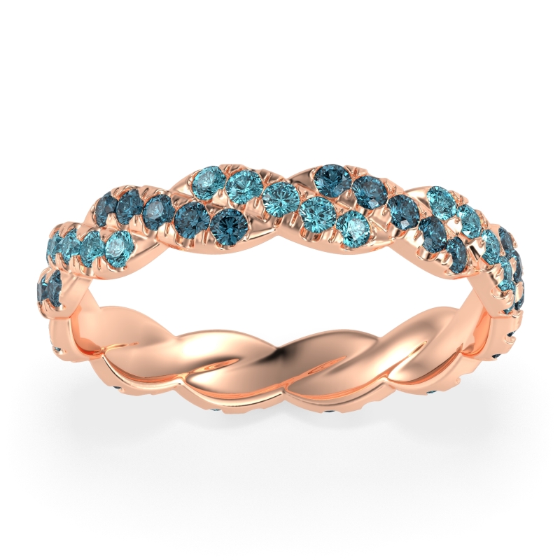 Braided Pave Eternity Cama Band