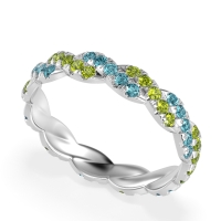 Braided Pave Eternity Cama Band