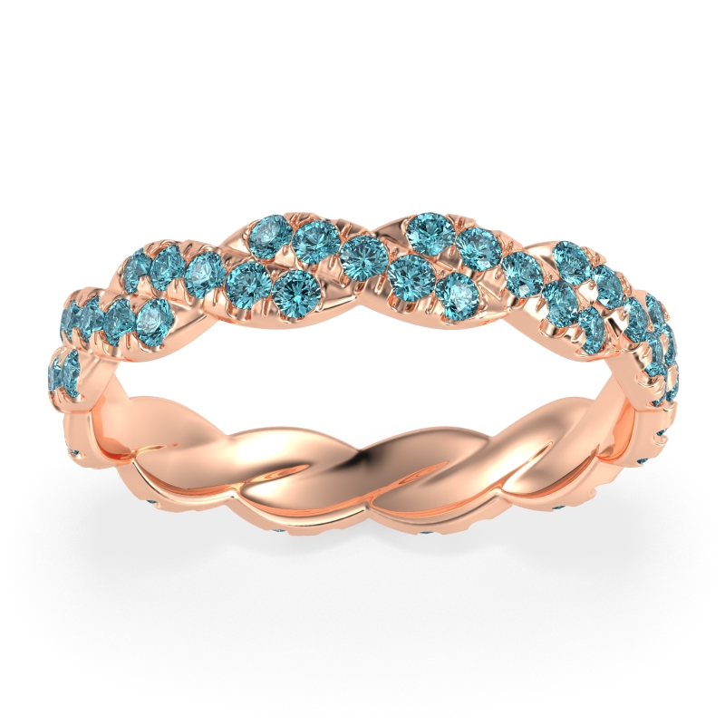 Braided Pave Eternity Cama Band