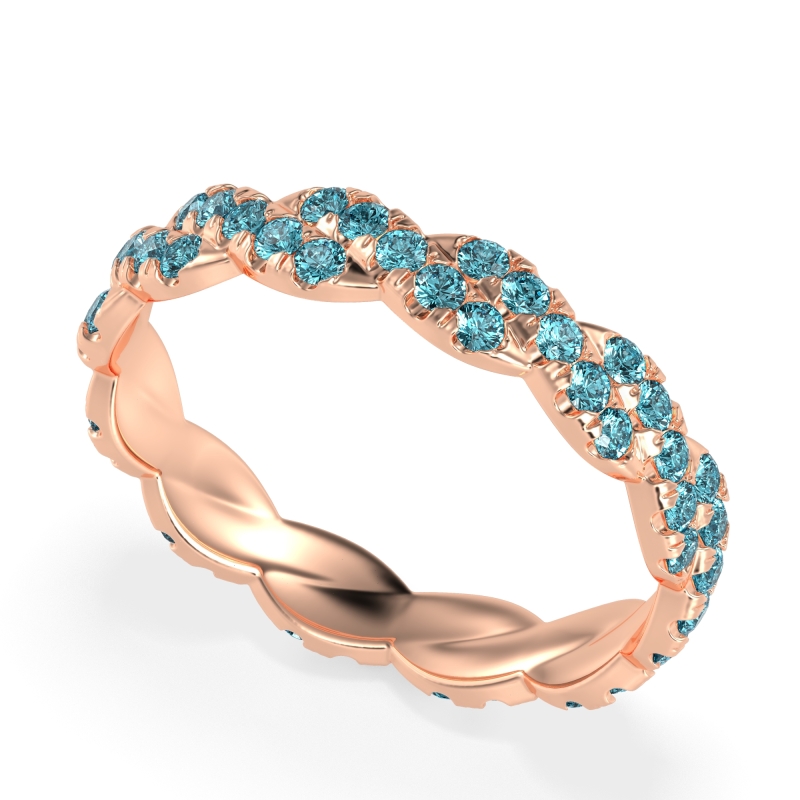 Braided Pave Eternity Cama Band