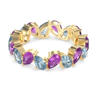 Twisted Pear Shape Eternity Taya Band