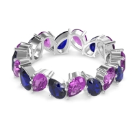 Twisted Pear Shape Eternity Taya Band