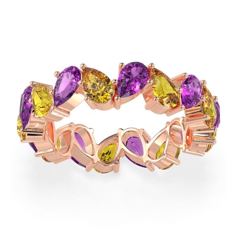 Twisted Pear Shape Eternity Taya Band