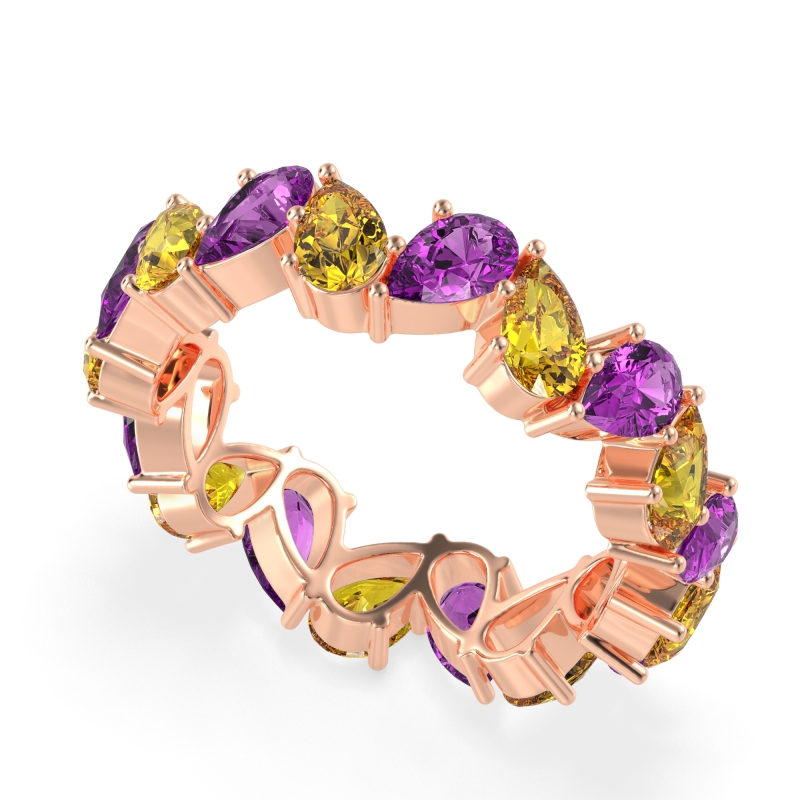 Twisted Pear Shape Eternity Taya Band