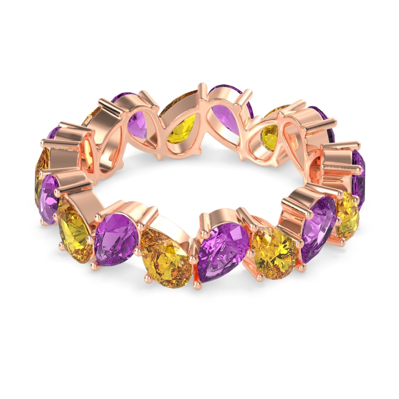 Twisted Pear Shape Eternity Taya Band