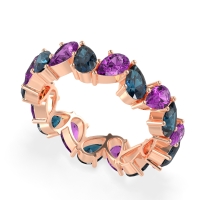 Twisted Pear Shape Eternity Taya Band