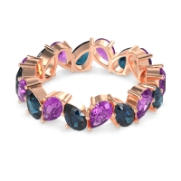 Twisted Pear Shape Eternity Taya Band