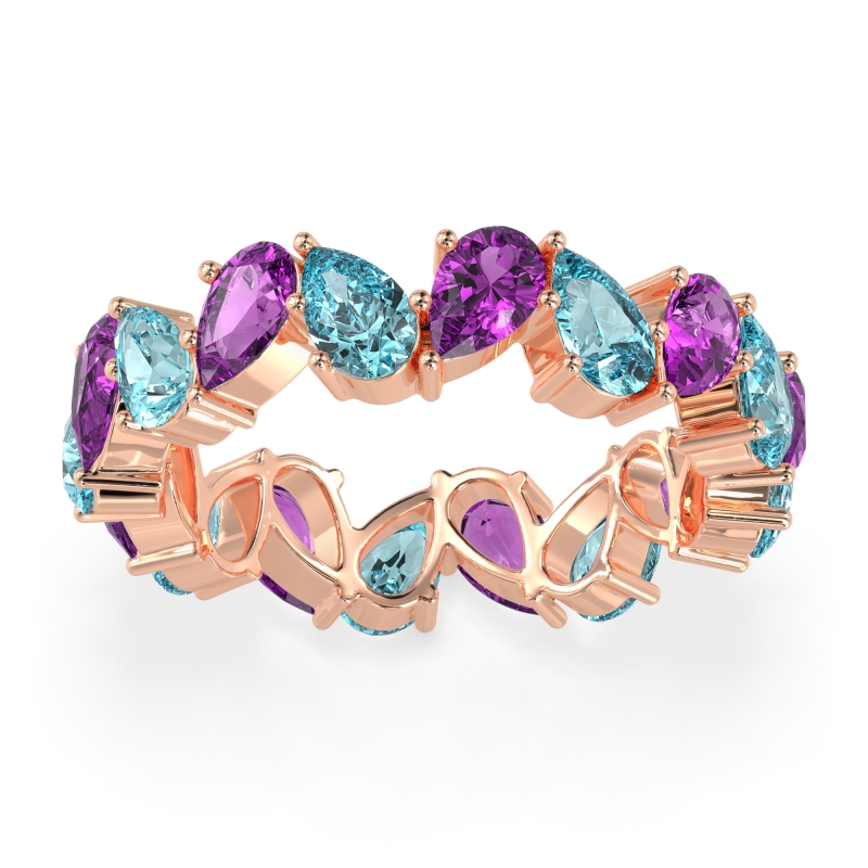 Twisted Pear Shape Eternity Taya Band