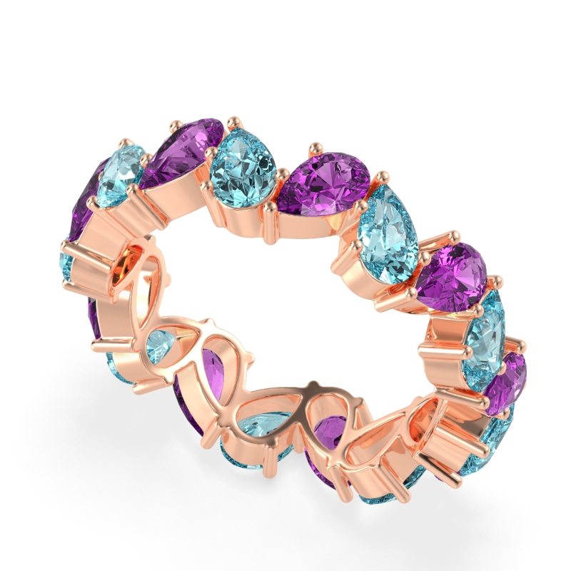 Twisted Pear Shape Eternity Taya Band