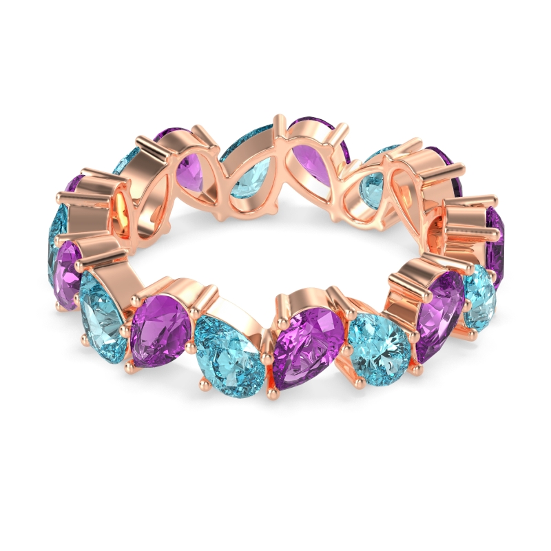Twisted Pear Shape Eternity Taya Band