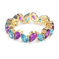 Twisted Pear Shape Eternity Taya Band
