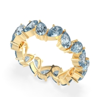 Twisted Pear Shape Eternity Taya Band