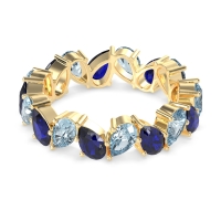 Twisted Pear Shape Eternity Taya Band