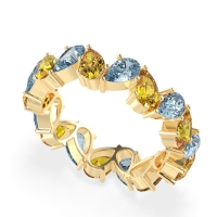 Twisted Pear Shape Eternity Taya Band